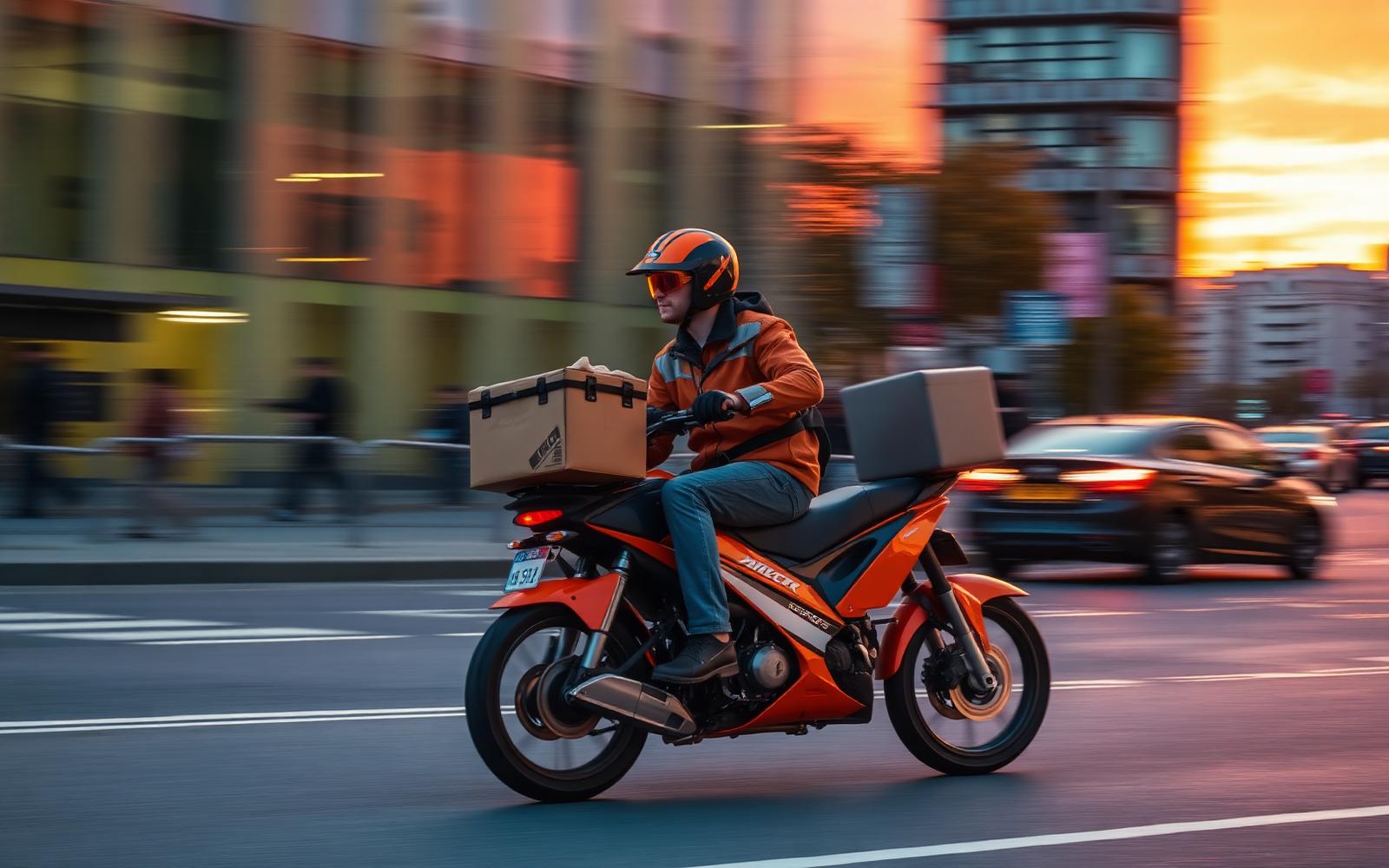 Quick & Steady courier delivering parcels